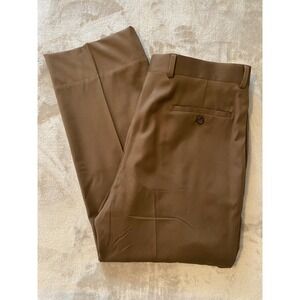 Pronto Uomo Mens Brown 100% Wool Dress Slacks Pants Size 36x29 Tailored Classic